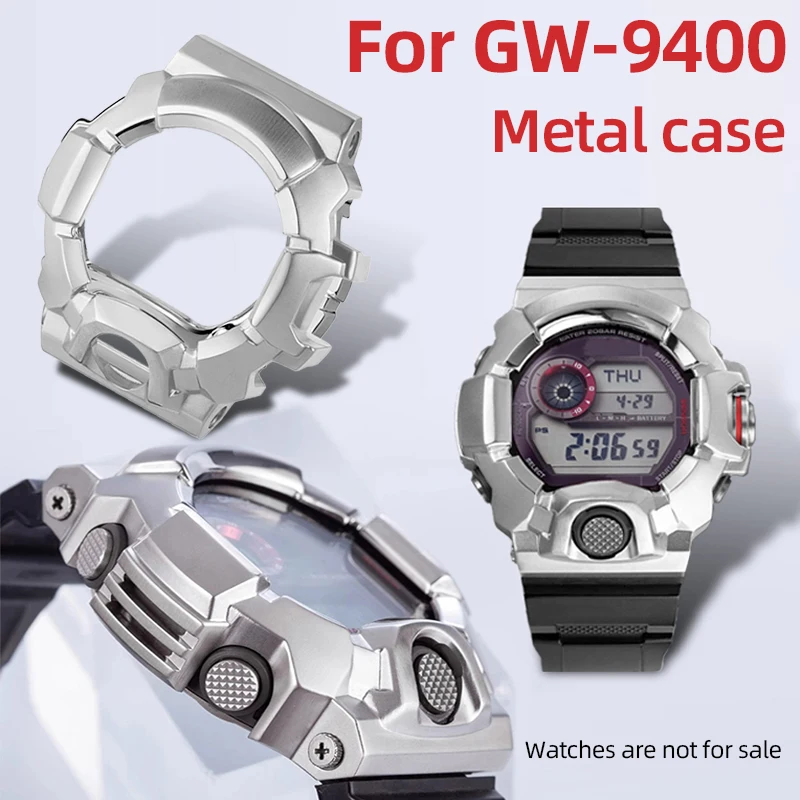 ステンレススチールケース-カシオ-g-shock-3410-gw-9400j-bj-dcj-1-3-マスター-g-rangemen-gw9400-メタルケース-メンズ腕時計アクセサリー-ブラック