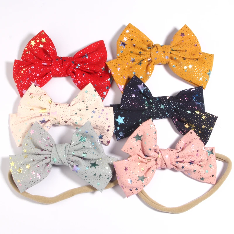 

4.8" 12cm Elastic air ties Girls' Ponytail Holder Kids Rope Hair Band bows Hair Accessories with Lovely Girl