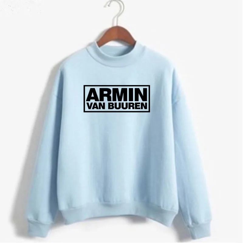 ARMIN VAN BUUREN Print Woman Sweatshirt Sweet Korean O-neck Knitted Pullover Thick Autumn Winter Candy Color Loose Girl Clothes