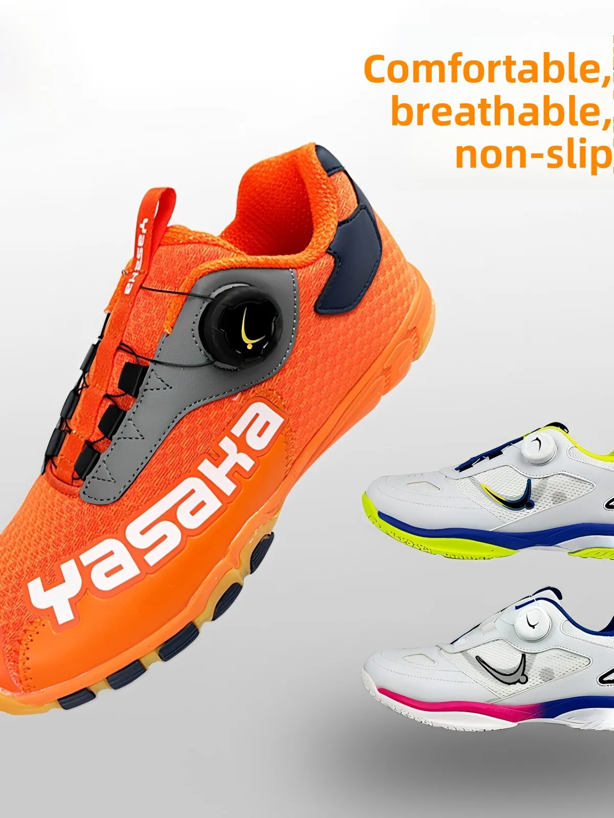 Yasaka Table Tennis Shoes Dragon Fighter 2 Generation Anti-Slip Breathable Wear-Resistant BOA Knob Style Table Tennis Sports ...