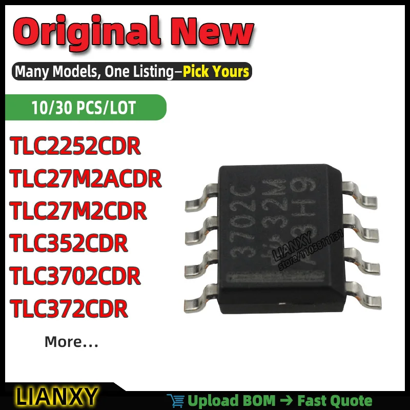 TLC3702CDR TLC2252CDR TLC27M2CDR TLC372CDR TLC352CDR TLC27M2ACDR SOIC-8 DUAL OP AMP New Original