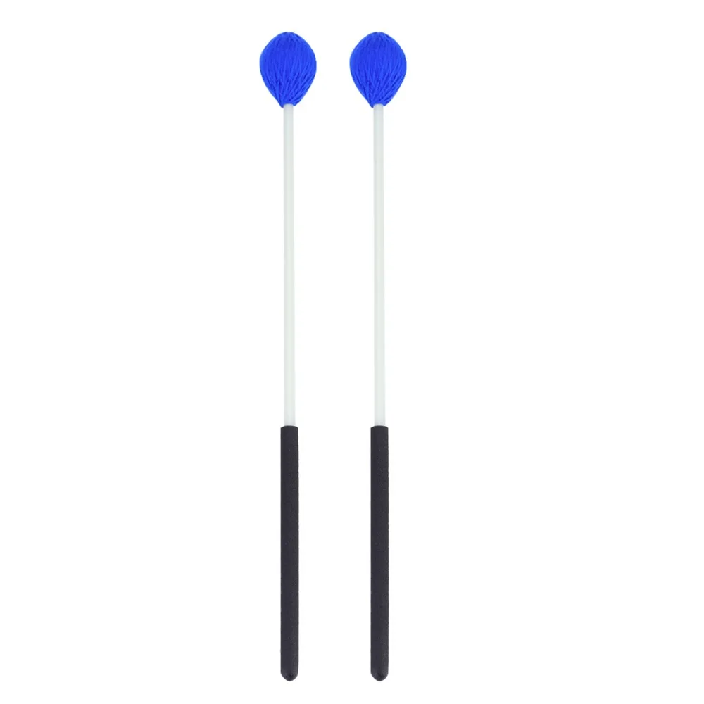 ​​Fiberglass Handles​ Yarn Head Marimba Mallets​ ​14.2 * 1.4in ​Lightweight ​Keyboard Marimba Mallets​ ​Blue