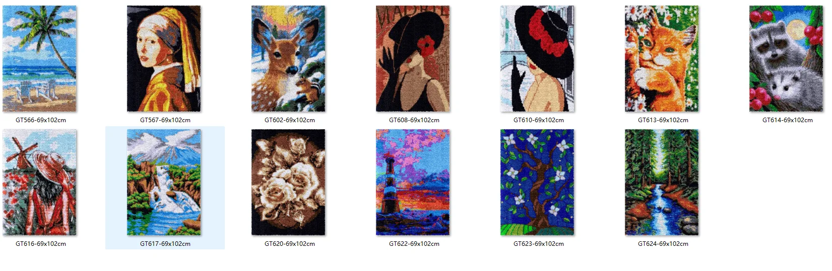 

Комплект крючков с защелкой в виде пчелы, ковер с принтом на холсте ZD694 ручная страна Xaoppakket, сделай сам, ковер, вышивка, ручная работа, девочка 2025 69-102