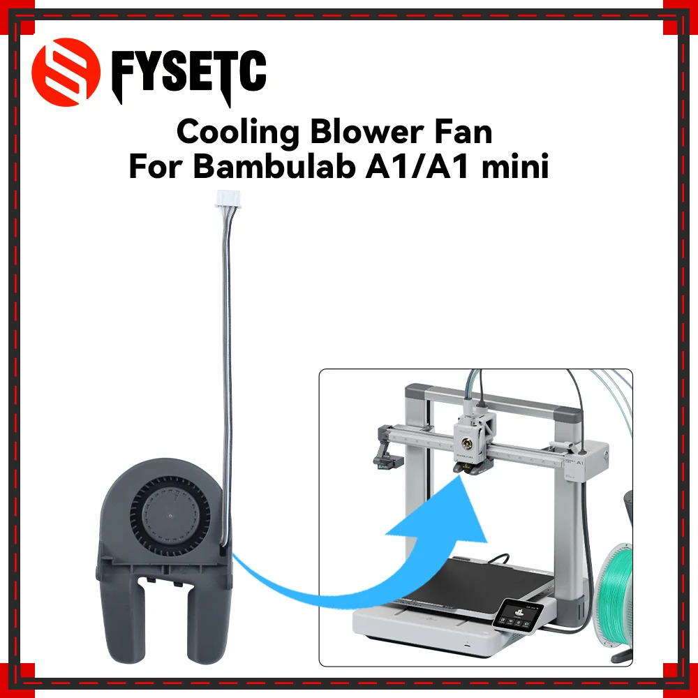 

For Bambulab A1 Series Component Cooling Fan Reduce Printing Failures 5015 Fast Cooling Blower Fan For 3D Printer Parts
