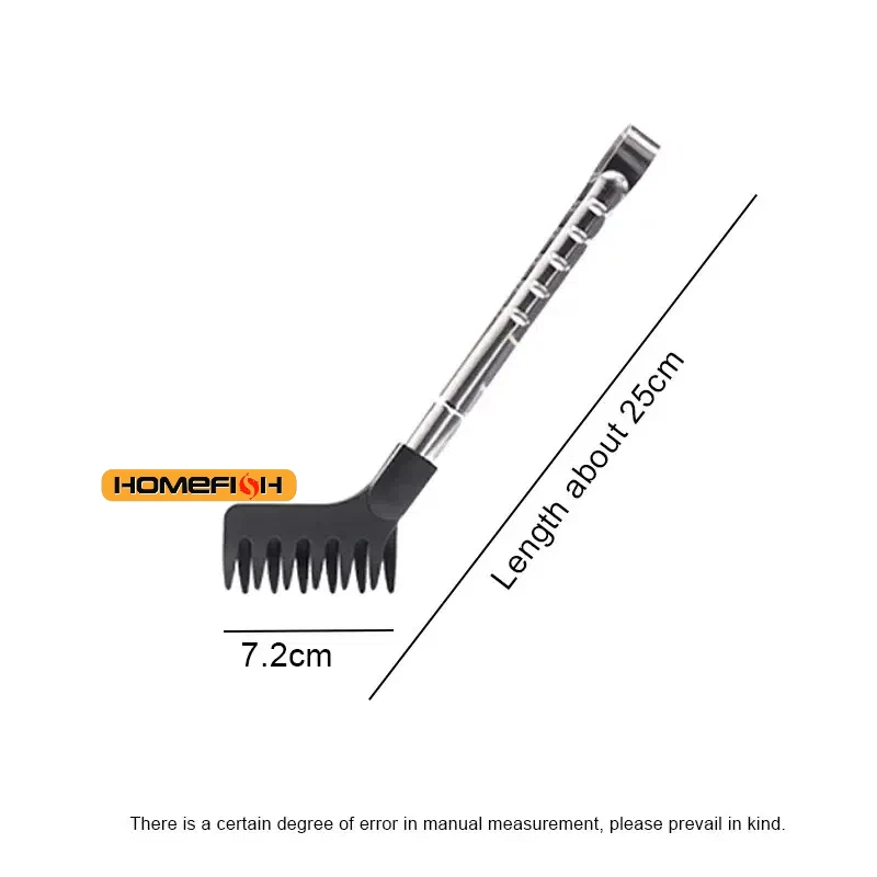Pinzas para fideos de acero inoxidable, mango antideslizante, mandril resistente al calor, pinzas multifuncionales para alimentos fáciles de almacenar