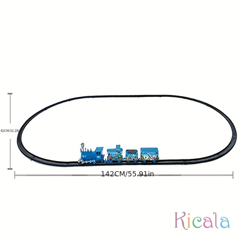 1 Set Sightseeing Train Toys Simulation Ocean Series DIY Assembled Rail Train Playing Set Interactive Toy Electric