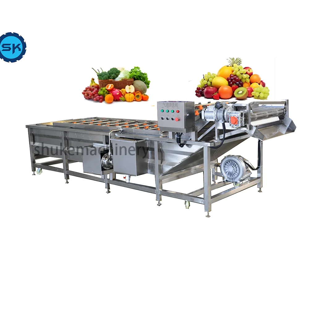 Automatic Fruit and Vegetable Nano Bubble Cleaning Machine with Motor-Eco-Friendly