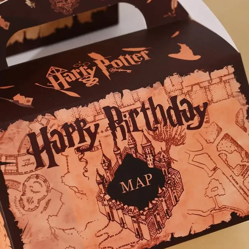 Sac cadeau Harry Potter, école de sorcellerie et de sorcellerie Poudlard, sac en papier kraft, boîte à bonbons, décoration de fête d\'anniversaire