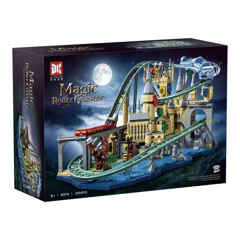 IN STOCK 80034 MOC Technical Magic Castle roller coaster Building Blocks Bricks Assembling Model Adult Toy Christmas Gift Set