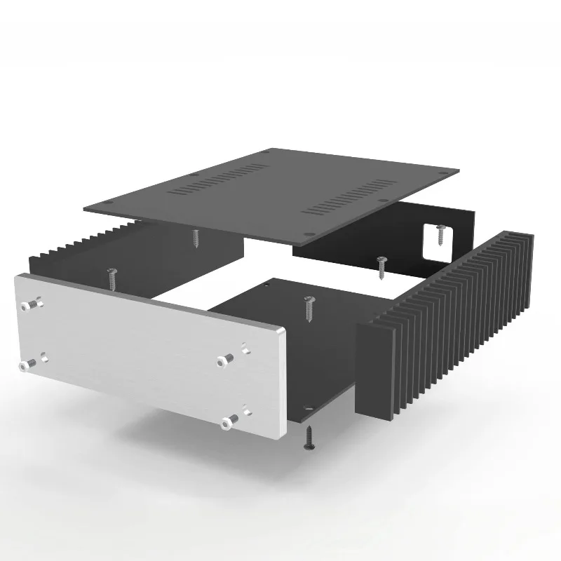 All-aluminum chassis with radiators on both sides