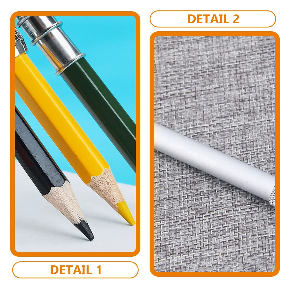 10 ชิ้นอุปกรณ์ดินสอ Extender ผู้ถือ Crayon สําหรับศิลปินโลหะ Sketch Reusable Home Office เขียนเครื่องมือ