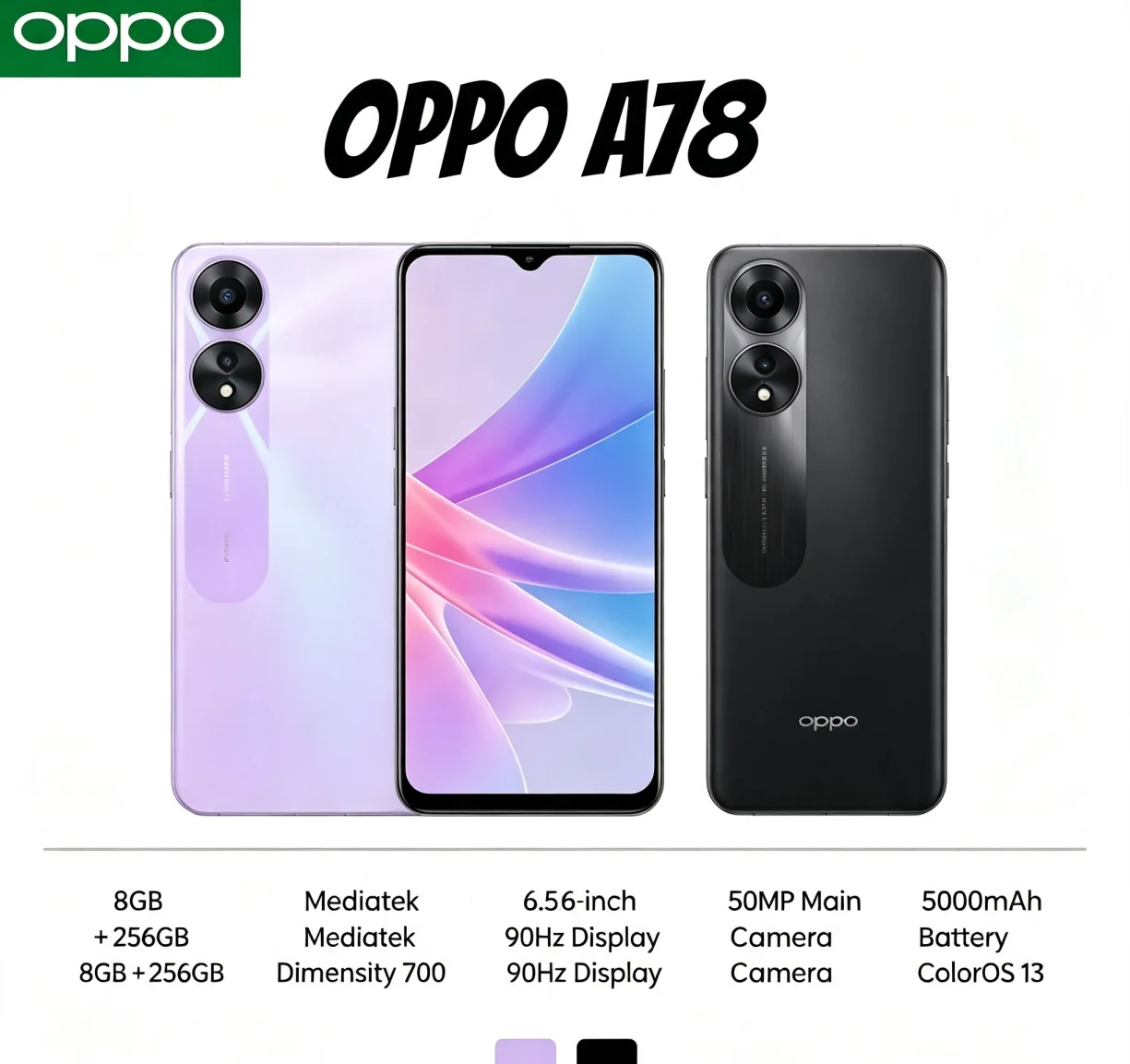 สมาร์ทโฟน OPPO A78 รุ่นปี 2026 - Oppo A78 บทวิจารณ์และราคา
