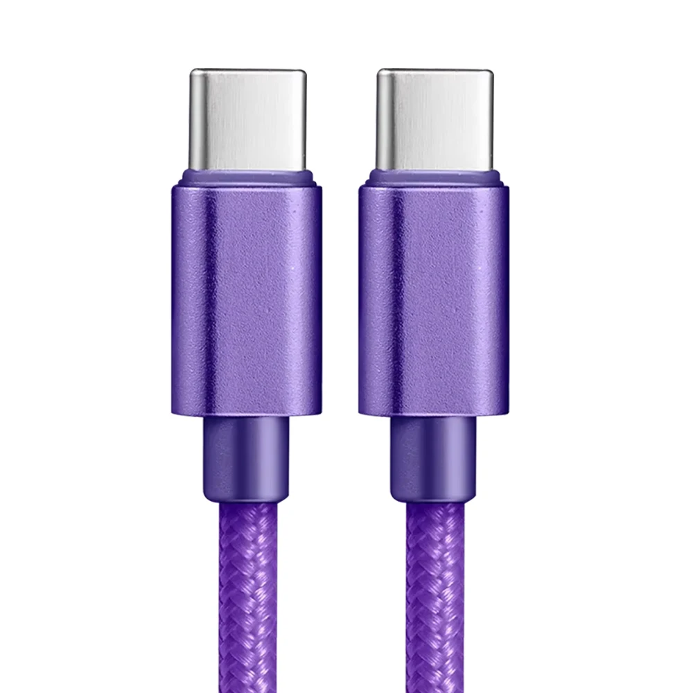 Nylon Geflochtenes 60W Typ-C-Kabel für iPhone 15 16 17 Pro Max 1m 2m 3m USB-C zu Typ-C Schnellladekabel für Samsung Xiaomi Huawei