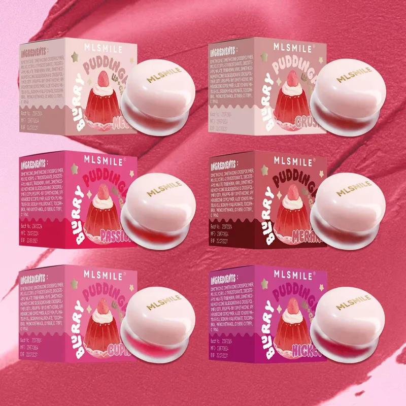 MLSMILE Fango Opaco Fard Trucco Multiuso Impermeabile Argilla Rossetto di Lunga Durata Tazza antiaderente Labbro Rosso Tinta Pigmento Mousse nuovo