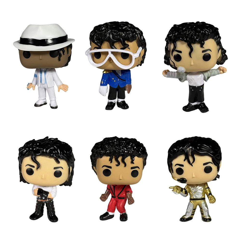 6 Estilos de Figuras de Vinilo del Rey del Baile, Michael Jackson, Cantante Clásico, Lindas Figuras de Juguete, Regalos para Hombres y Mujeres