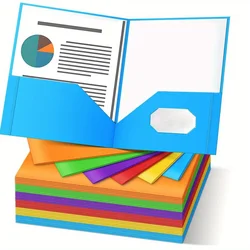 12Packs Plastic 2 Pocket Folders, Bulk Heavy Duty Folder in 6 Colors, Durable and Sturdy Folders for School and Office Supplies