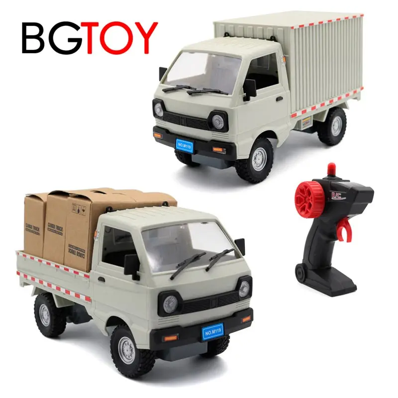 BGTOY 1:16 Wpl D12 Rc Car Simulation Climbing Truck Led Light Cargo Remote Control Electric Toys Model For Boys Christmas Gifts