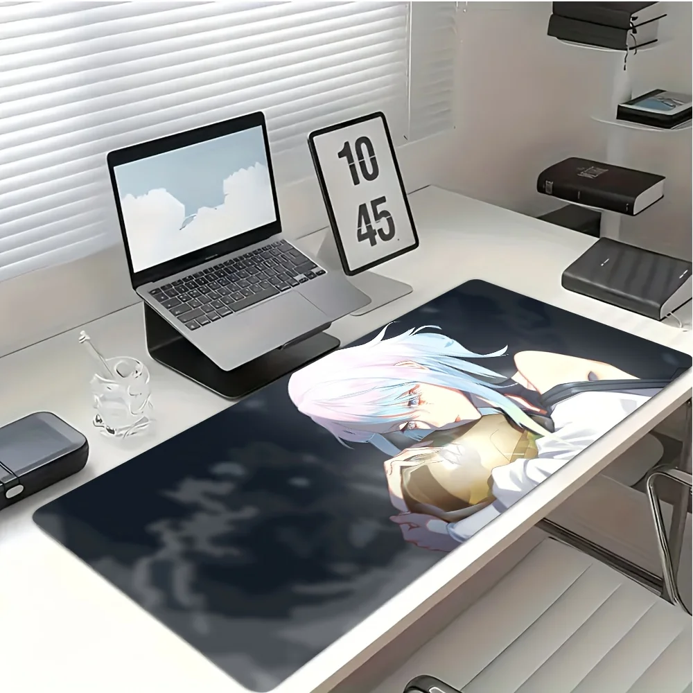 Sci-Fi Anime Character Large Mouse Pad, Non-Slip Rubber Gaming Desk Mat, Washable Computer Keyboard Pad for Office Laptop