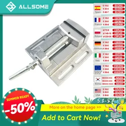 ALLSOME BG-6258 In Alluminio Trapano Presse Morsa Pinza Piatta di Mini Trapano Mandrino Multi Strumento Manuale Morsetto HT2836