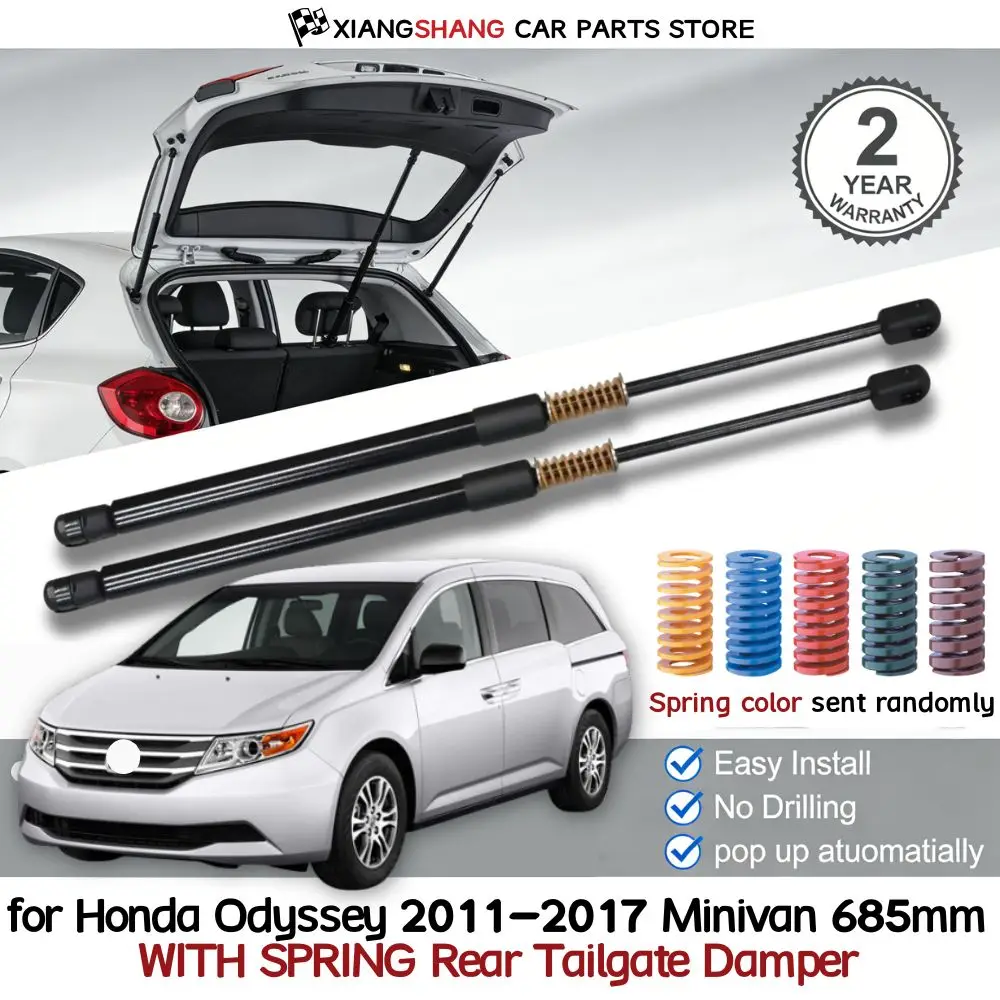 2 amortiguadores traseros para Honda Odyssey (RL5) 2011-2017 Minivan sin portón trasero eléctrico, amortiguadores de gas para maletero
