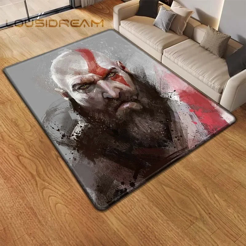 Game God Of War Kratos Anti-slip rug Doormat Kitchen Mat Bedroom Floor Decoration Living Room Carpet Bathroom Rugs