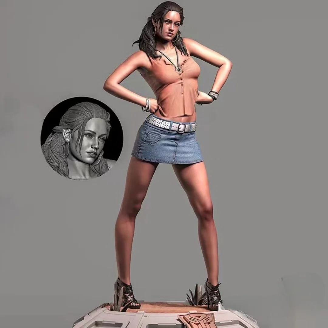 الموقف المانع ميغان الثعلب لتقوم بها بنفسك تمثال راتنج 1/24 مقياس 75 مللي متر الراتنج الجمعية أطقم منمذجة المفككة وغير مصبوغ ألعاب ثلاثية الأبعاد