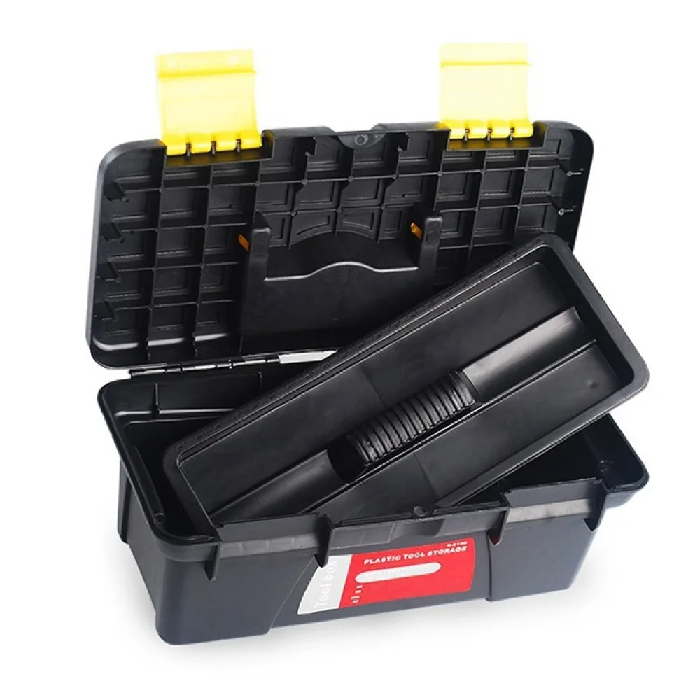 10 Inch Portable Tool Box Double Layer Plastic Storage Case Organizer For Hardware Repair DIY Hand Tool Farm Equipment