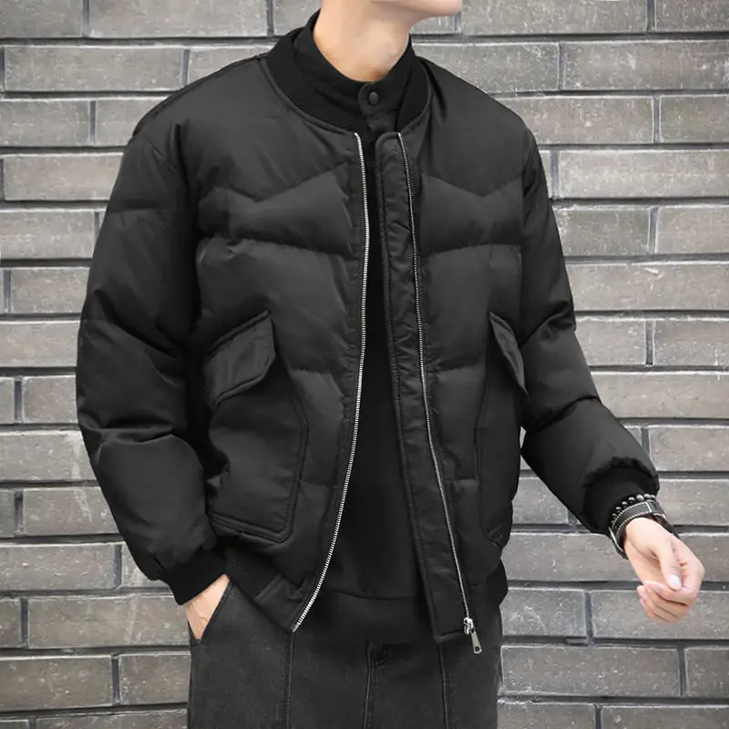 Bomber Quilted Padded Jacket Man Thick Winter Baseball Coat for Men Warm Clothing Fashion 2024 High Quality Cheap Clothes Offer