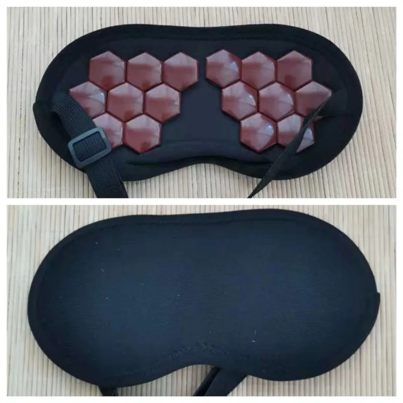 

Tourmaline Eye Massage Natural Ceramic Germanium Gemstone Therapy Sleep Eye Mask Shade with Negative