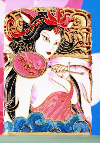 ZHY 3D relief Luminous hollowing funny lady kerosene lighter