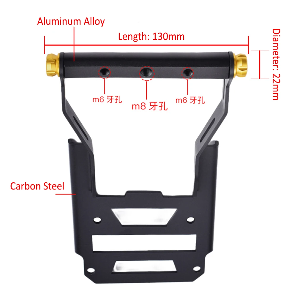 Voor Loncin Voge Ds 525x Ds525x 525dsx 2023 2024 2025 Motorfiets Gps 22Mm Navigatie Beugel Rijden Recorder Telefoonhouder Standaard