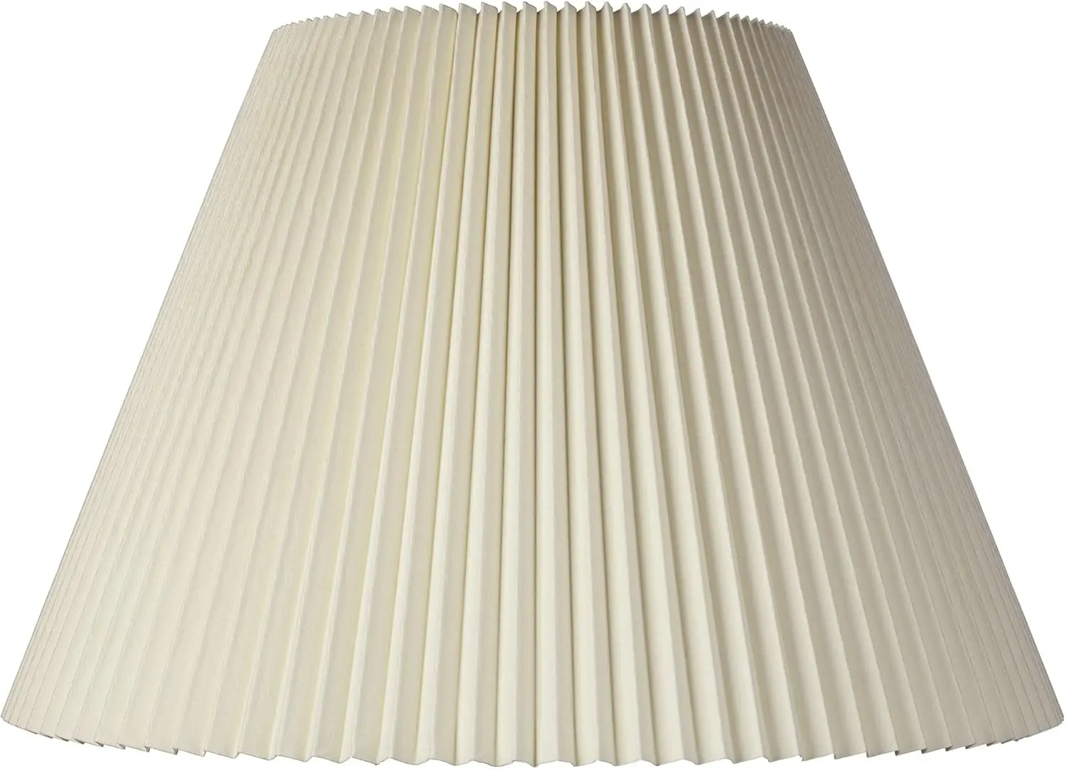 

Empire Lamp Shade Beige Pleated Large 10.75" Top x 22" Bottom x 15.5" High Spider with Replacement Harp and Finial Fitting