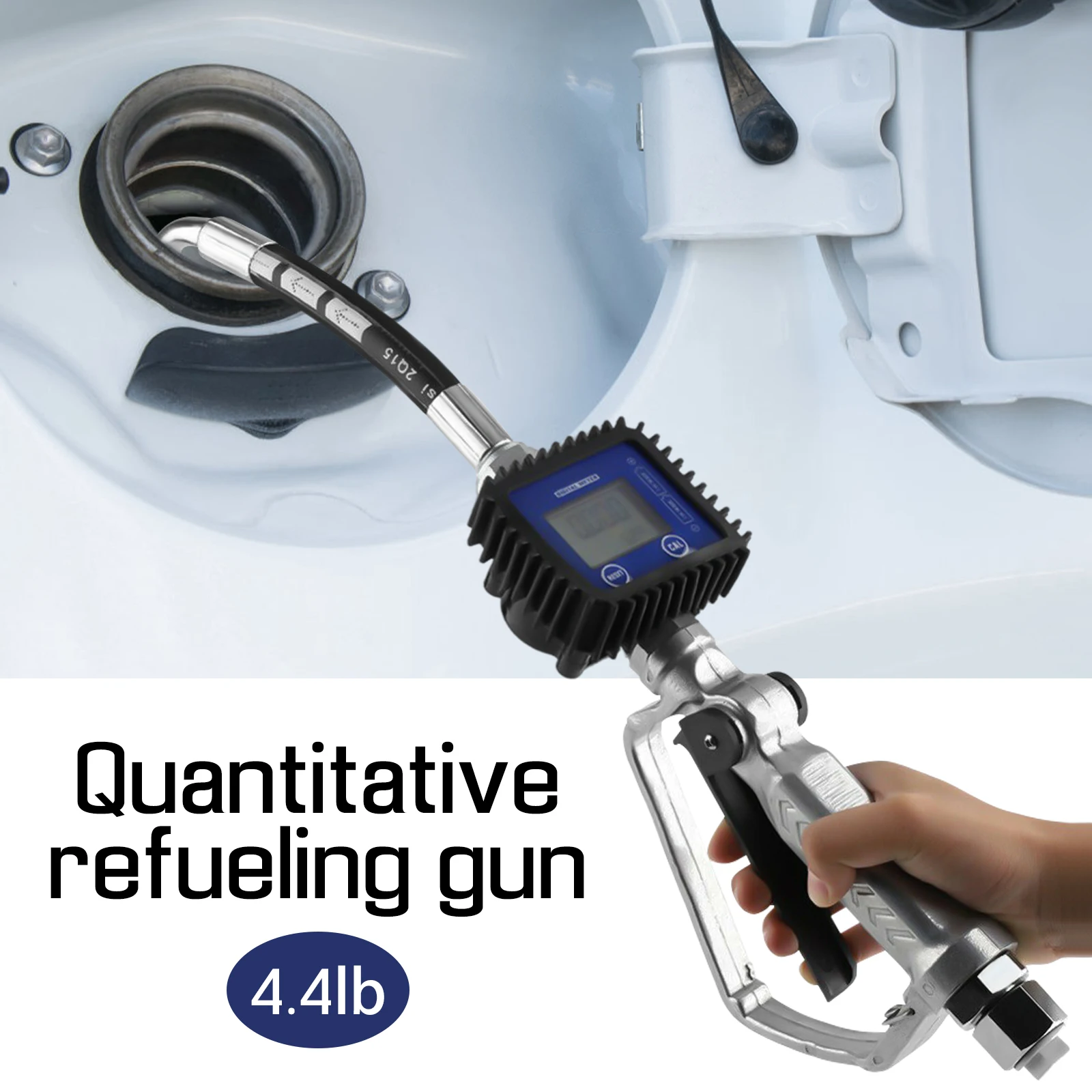 Electronic Oil Transfer Pump & Control Valve Digital Meter Oil Gun Oil Dispensing Gun with a 5-digit LCD