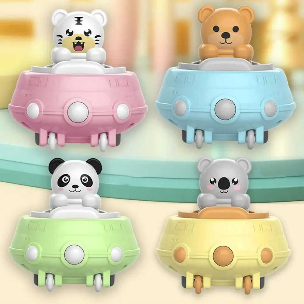 キッズアニマルバンパーカー男の子と女の子早期教育かわいいパンダクマタイガーおもちゃの車子供の誕生日プレゼントプルバックカーギフト