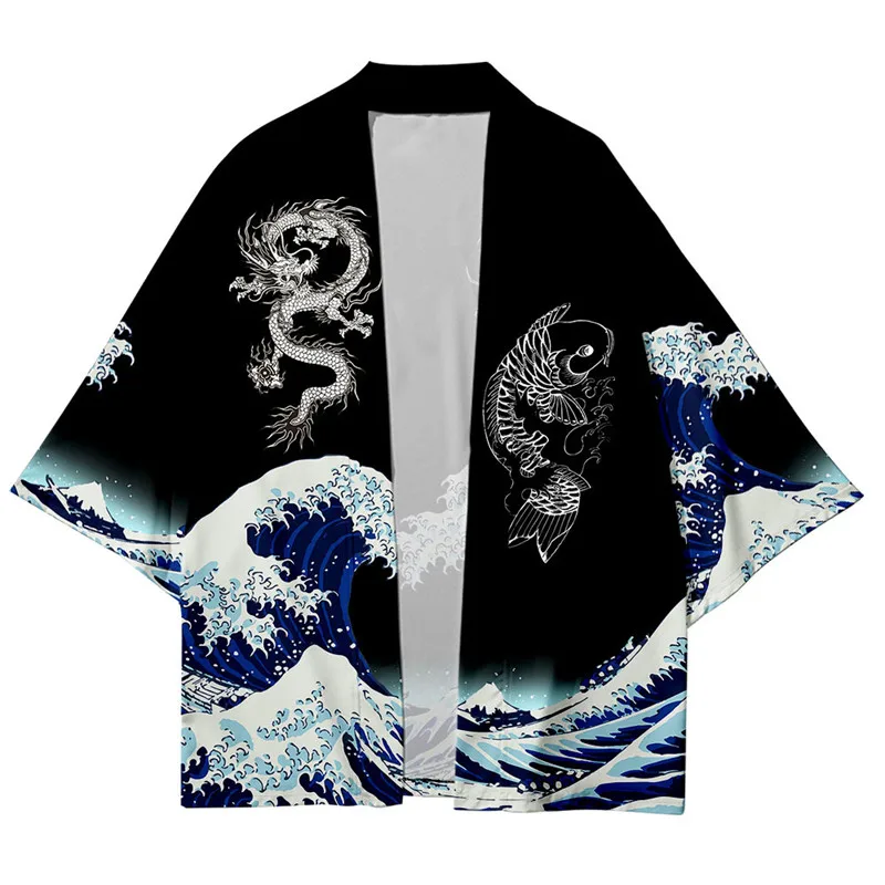 

3 To 14 Years Kids Kimono Japanese Traditional Costumes Boys Girl Fashion Kimono Haori Cardigan Jacket Children Beach Wear Cloak