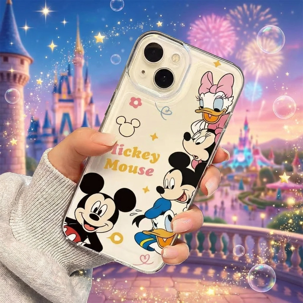 

Mickey Mouse Donald Duck Compatible with iPhone 17 Case iPhone 16 Pro Max 15 14 13 Shockproof Slim Full Cover Protective Phone