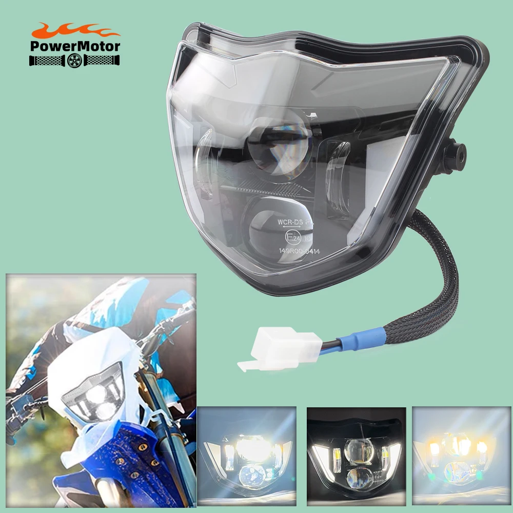 

For Yamaha Motorcycle LED Headlight Plate TTR 250 400 426 450 WRF TTR WR XT MX 2021 2022 2023 Enduro Dirt Pit Bike Spare Parts
