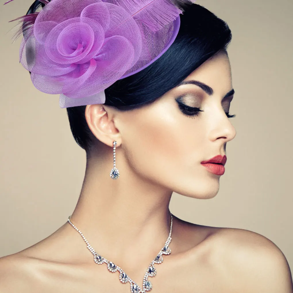 Mesh Headband With Clip Stylish And Adjustable Fit For All Occasions Lady Fascinators Hat
