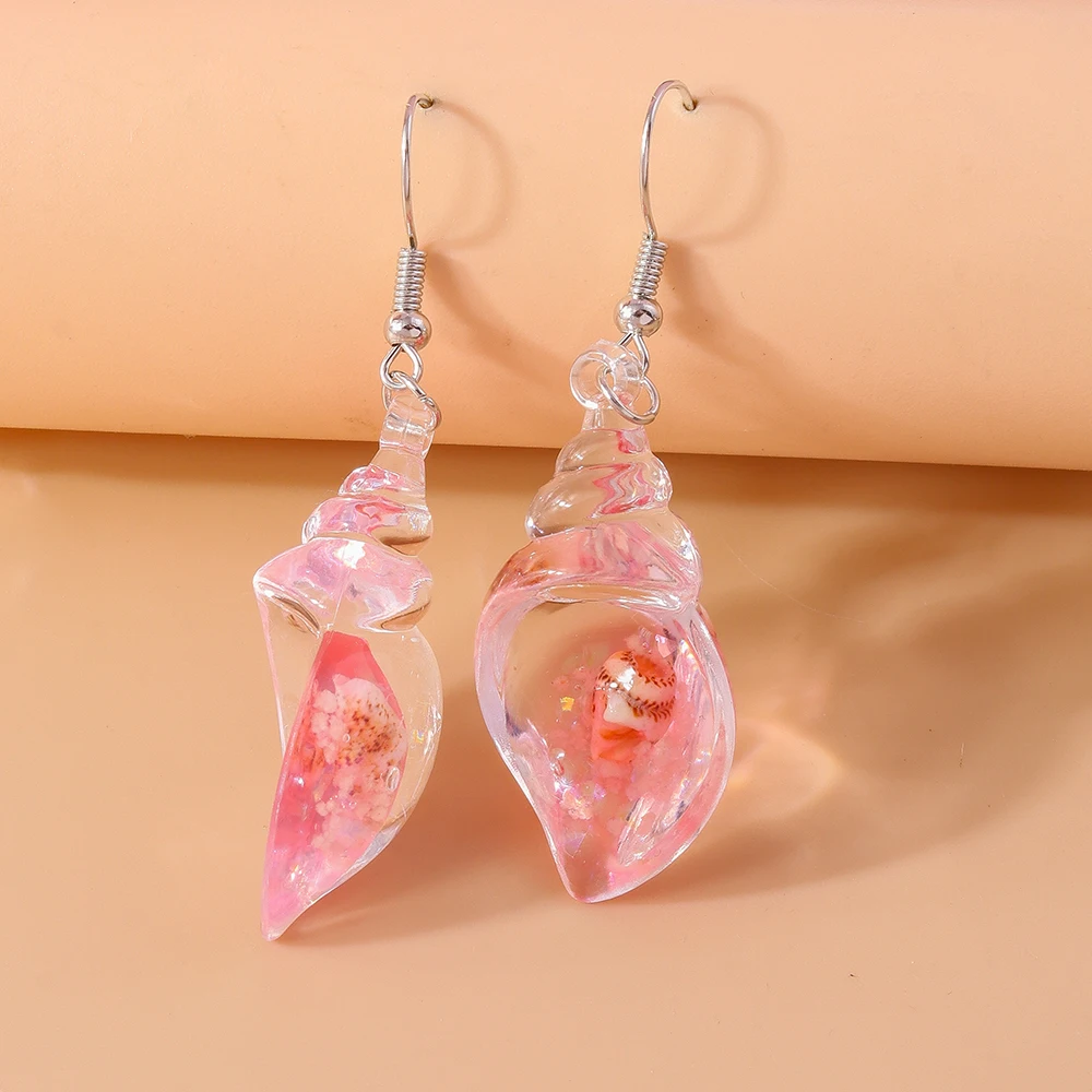 Aihua bunte Harz Sommer Strand Muschel Muschel Ohrringe für Frauen Mädchen Urlaub Ohrringe Brincos süßen Schmuck Geschenke – Detail 10