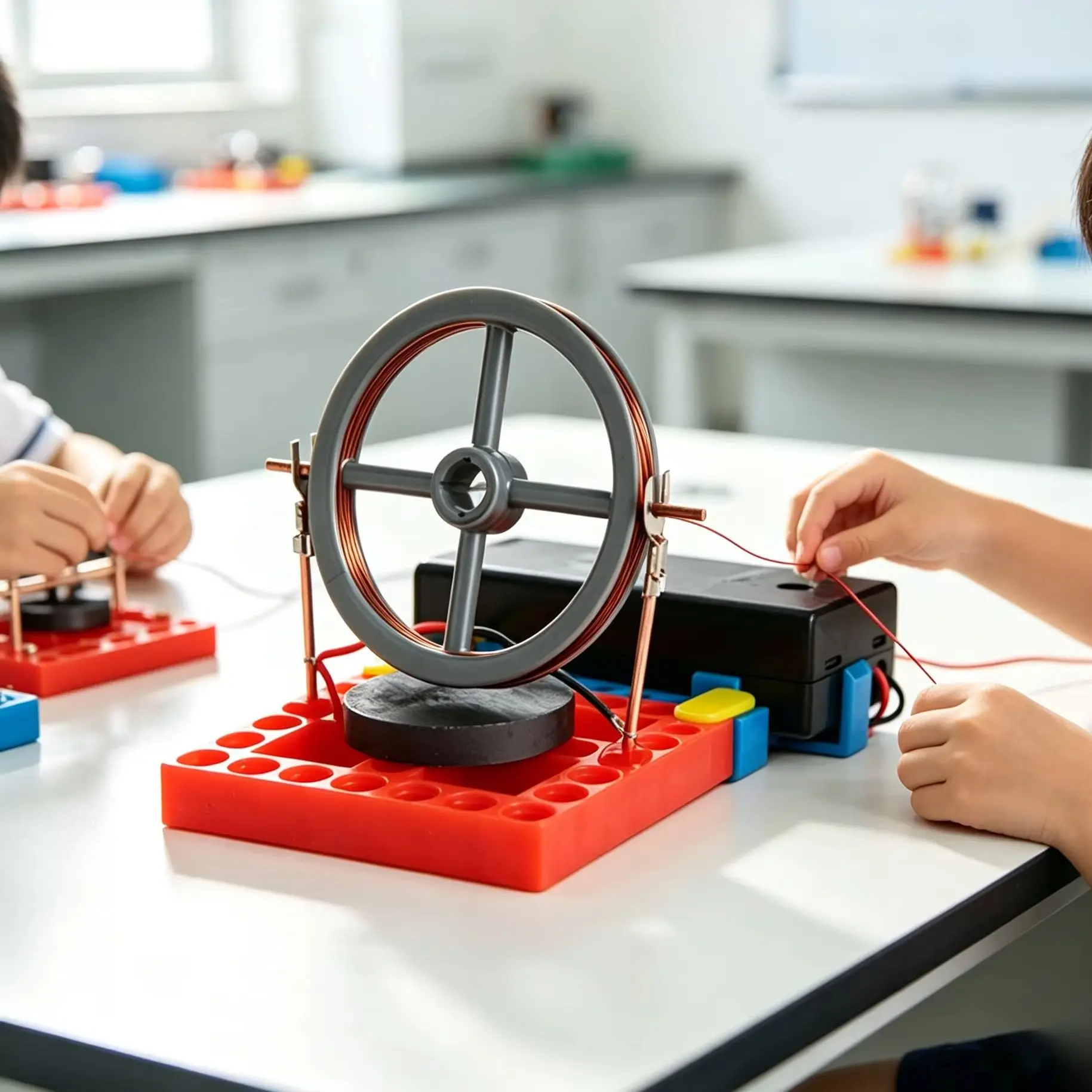 DIY Electromagnetic Motor Experiment Model Hand Assemble Physics Teaching Kit Science Educational Assembly Hobby Gift For Adults