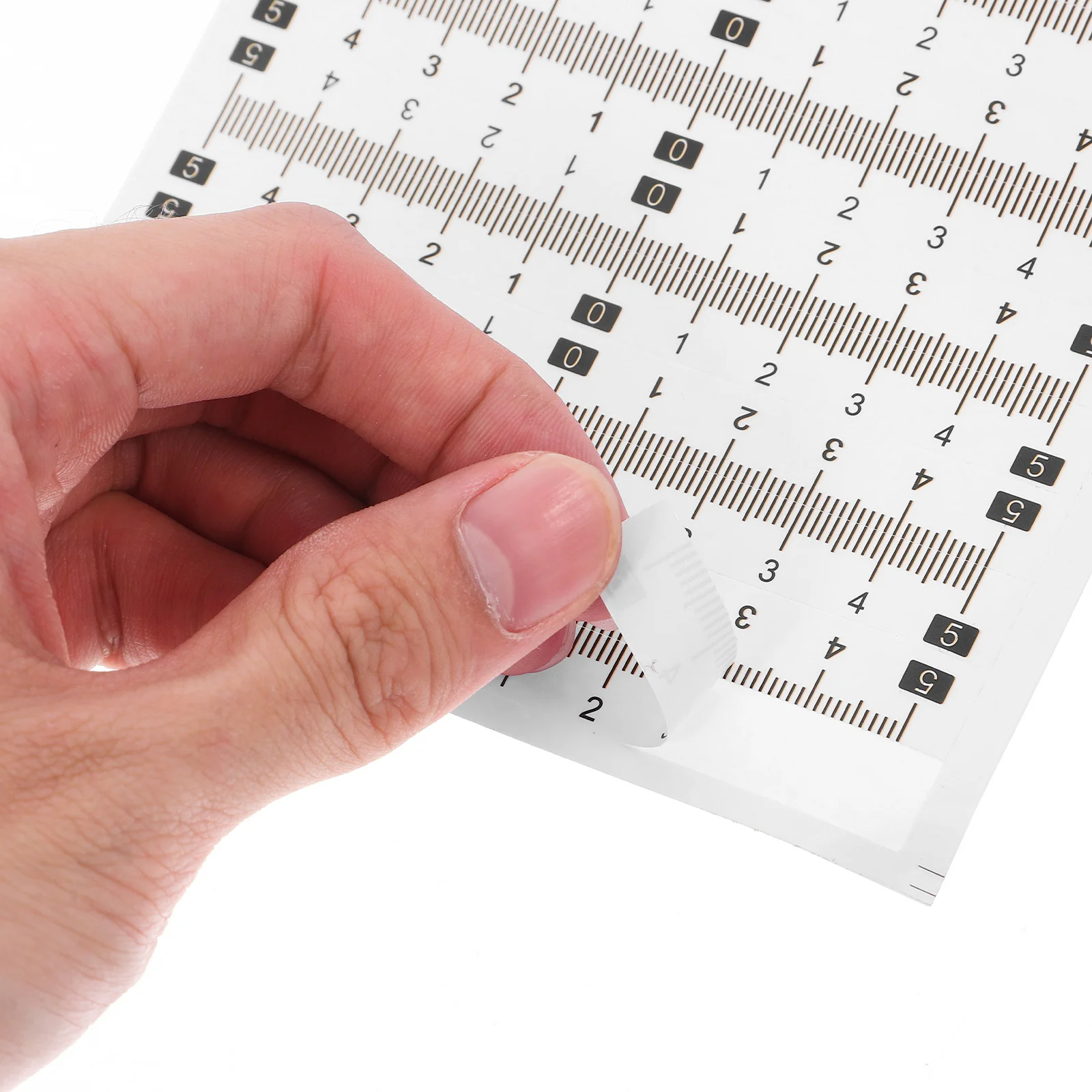 21pcs Ruler Sticker Self-Adhesive Measuring Tool Stickers Clear Scale For Humid Environments Multi-Use Adhesive Rulers Tape