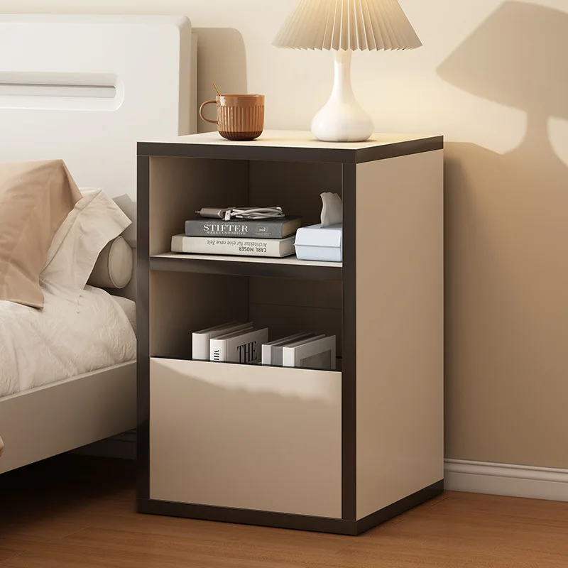 Solid Wood Bedside Table Small Simple Modern Storage Cabinet Household Bedroom Simple Bedside Locker Cream Wind Cabinet
