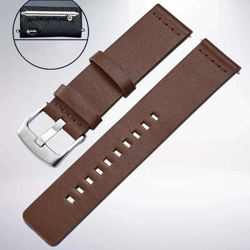 22 24mm Leather band for Samsung Galaxy watch watch 3 46mm 42 Active2 40 44 SmartWatch Quick release WatchStrap 18 20mm Bracelet