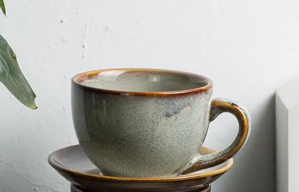 220ml Bone China Coffee Cup And Saucer Funny Fashion Design Japanese-style Coffee Mug Cafe Espresso Cup image 5