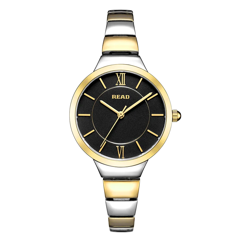 READ Women Quartz Watch | Metal Bracelet | Roman Numeral Dial | Simple Analog Display | Daily Water Resistant Ladies Dress Watch