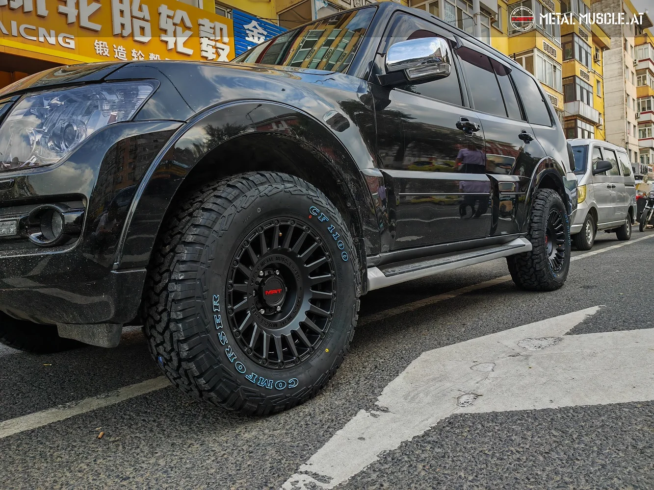 SXMA 17-inch M109 Aluminum Alloy Tire Matte Black for Off-road Vehicle Modifications Large Tires 17 * 8.5 1PC