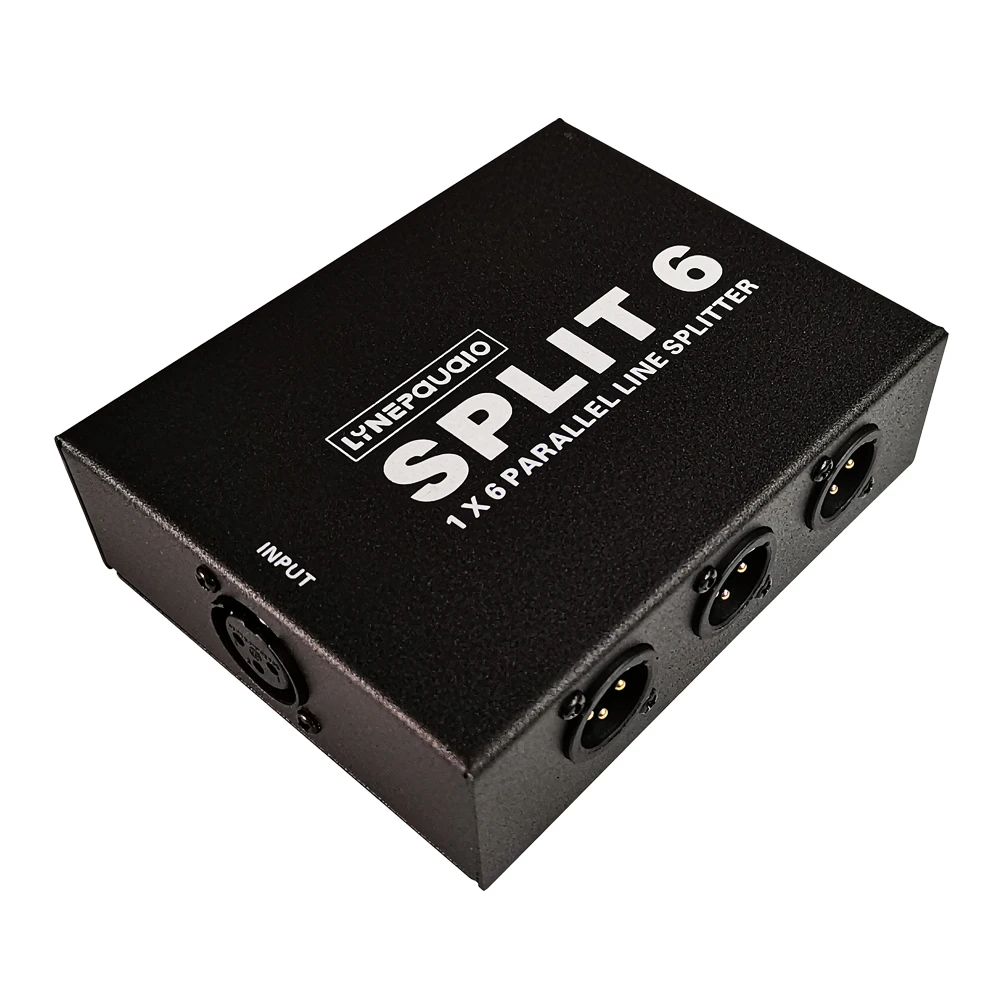 

XLR 1 in 6 Out Signal Splitter 6 in 1 Out Mixer Signal Splitter Stage Conference Lossless