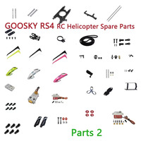 GOOSKY RS4 Spare Parts List RC Helicopter Accessory Blade Motor Canopy Servo Linkage Shaft Skid Landing Side Panel Tail Boom