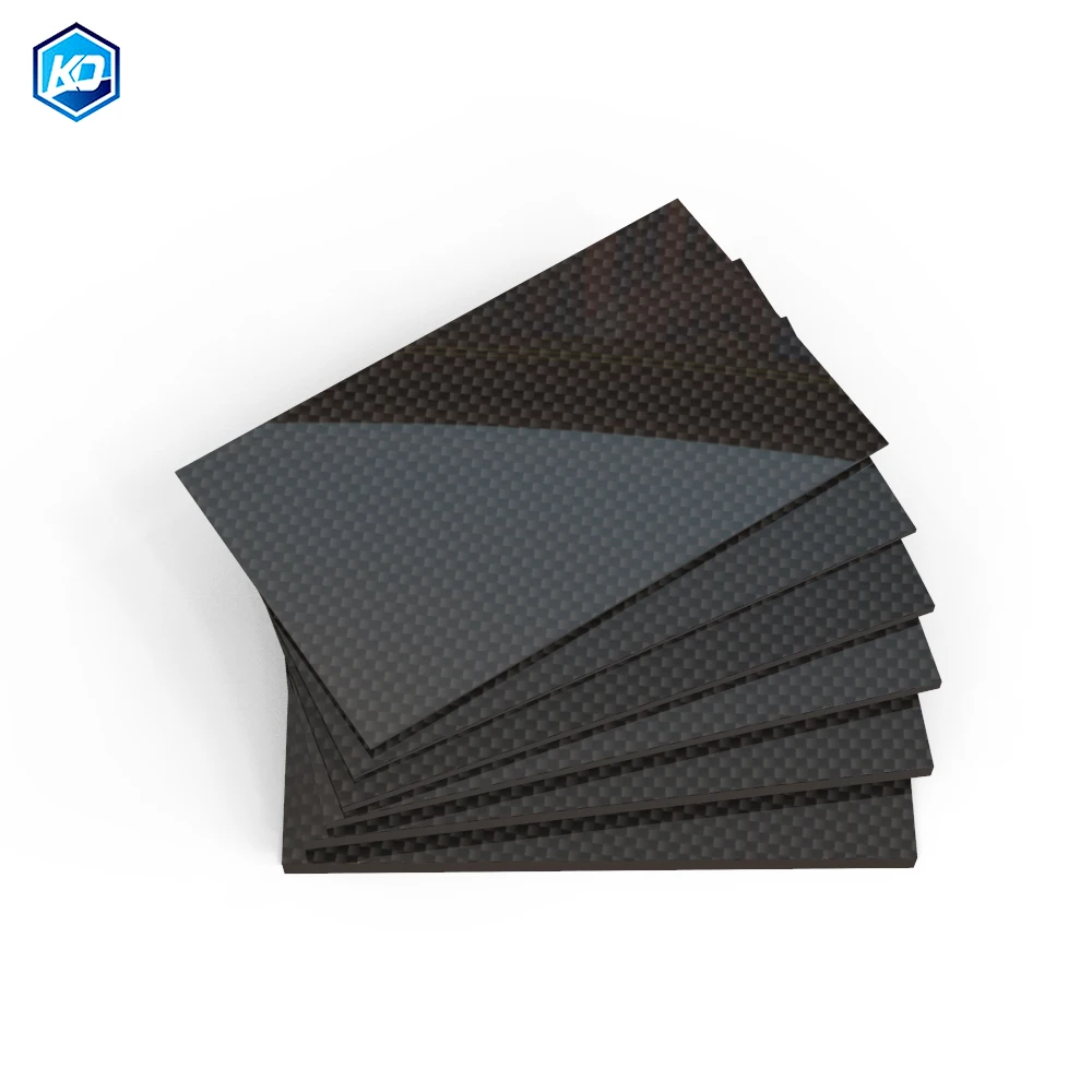 245x300MM 3K Carbon Fiber Sheet Plate Panel Glossy Surface 0.5mm 1mm 1.5mm 2mm 3mm 4mm 5mm High Composite Hardness RC Model