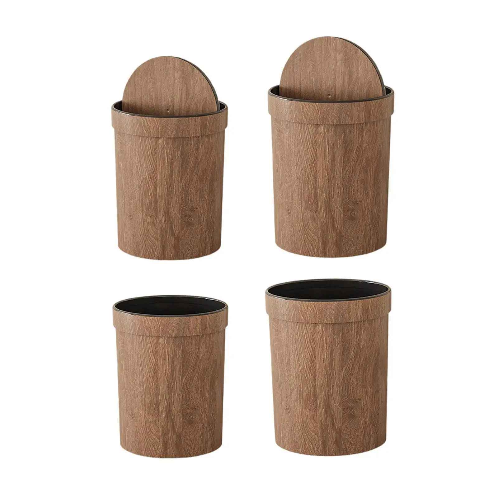 

Trash Can Rubbish Bucket Stylish High Capacity Trash Container Wastebasket